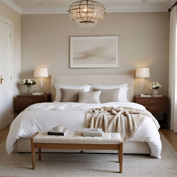 elegance minimalist eclectic bedroom design