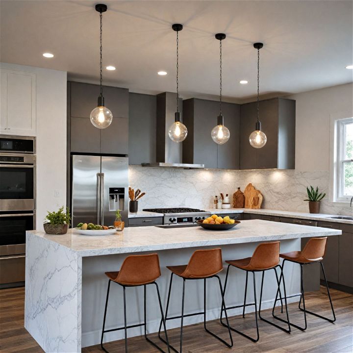 elegance minimalist kitchen lighting