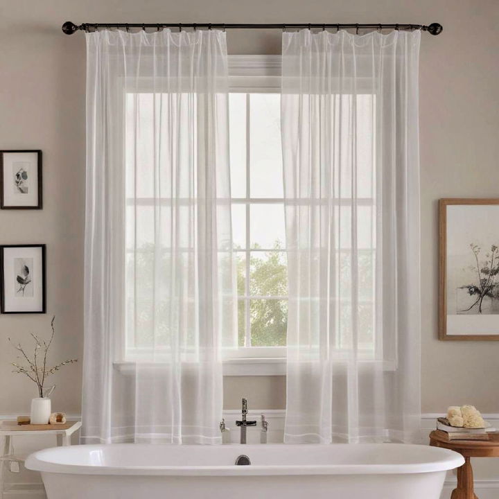 elegance sheer curtains for bathroom window