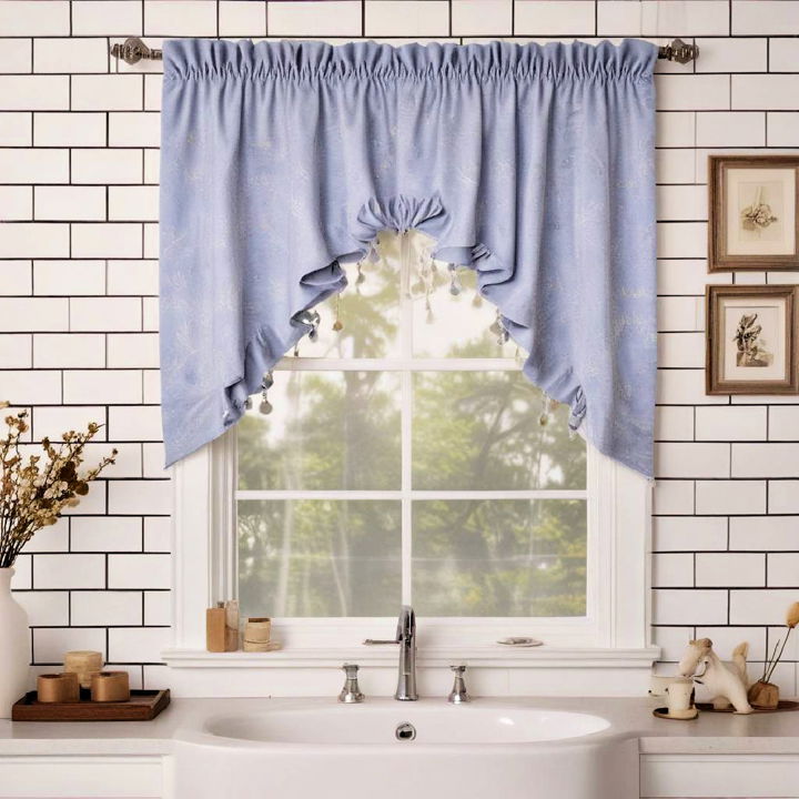 elegance swag curtains for bathroom window