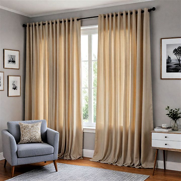 elegant beige curtains