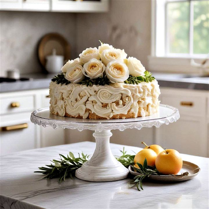 elegant cake stand as a unique centerpiece