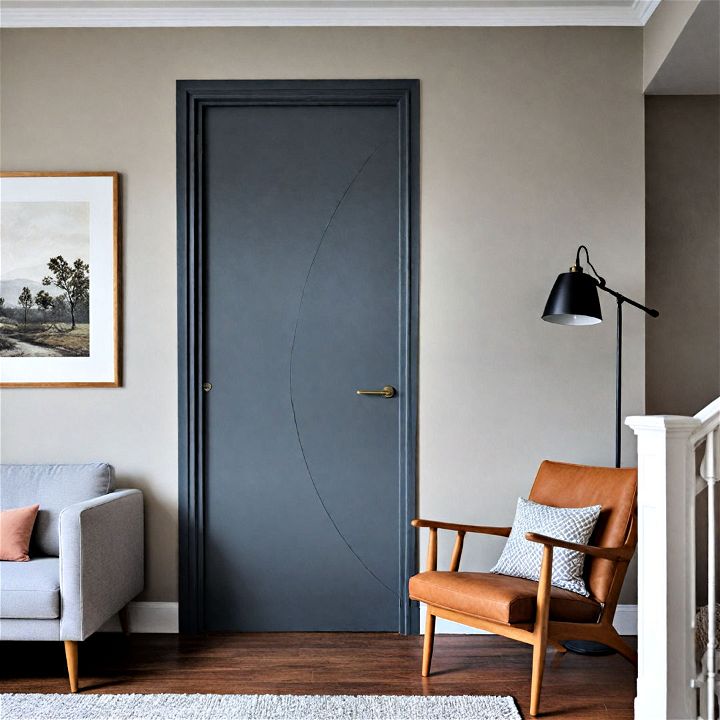 elegant charcoal grey interior door