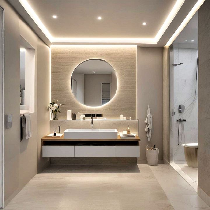 elegant cove lighting for bathroom