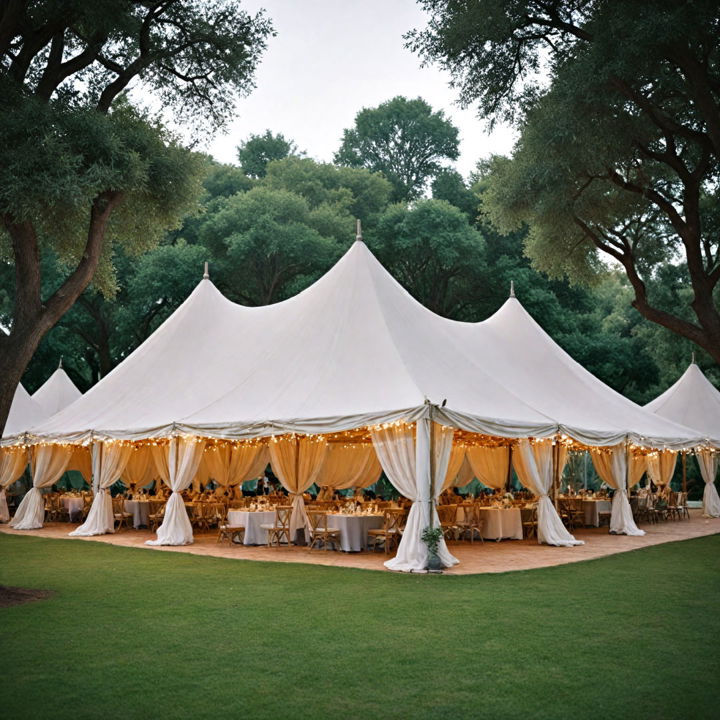 elegant draped tents for garden wedding