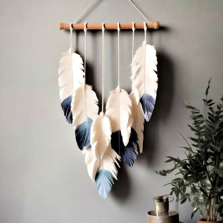 elegant feather wall art