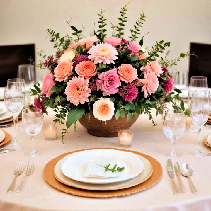elegant floral centerpiece for round table