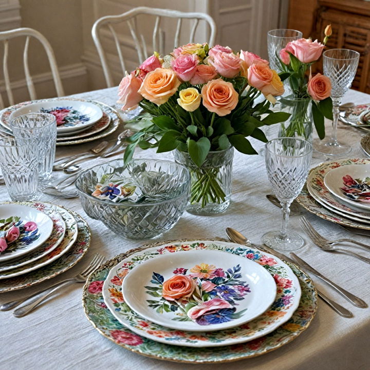 elegant floral table setting