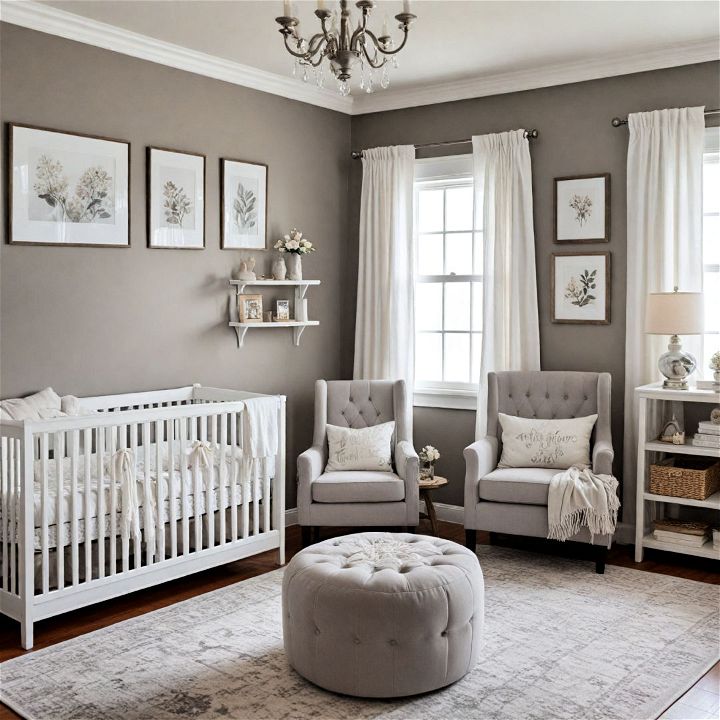 elegant grey for a variety of nursery styles