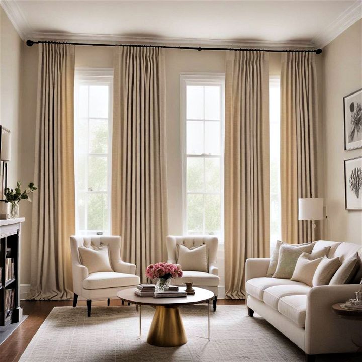elegant hanging curtains