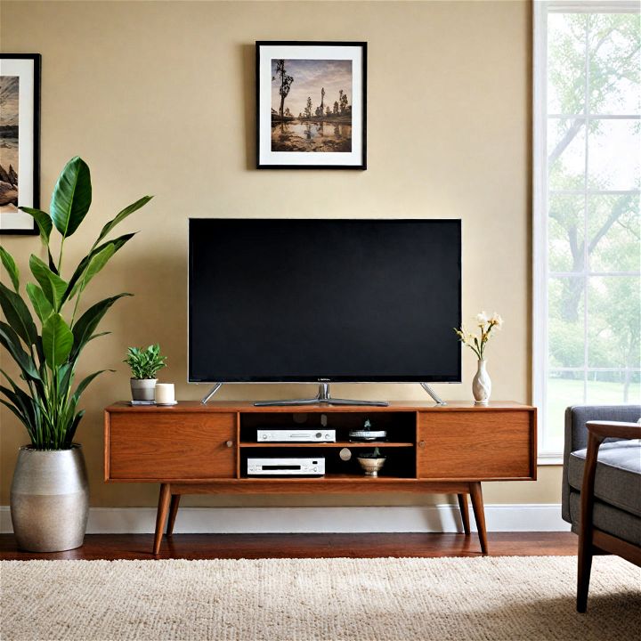 elegant mid century modern tv stand