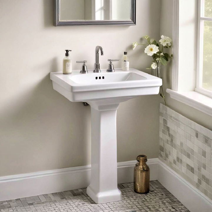 elegant pedestal sinks for small bathroom