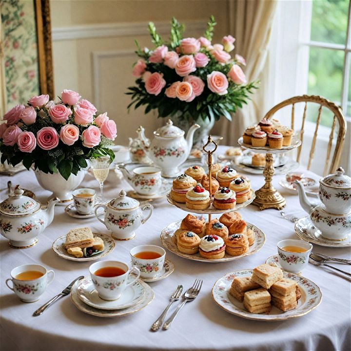 elegant tea party for a bridal shower