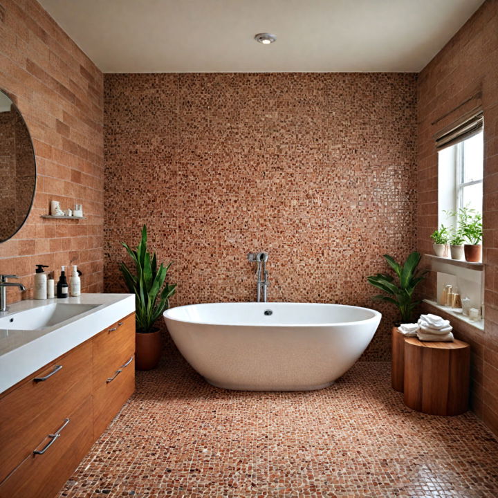 elegant terracotta mosaic tiles