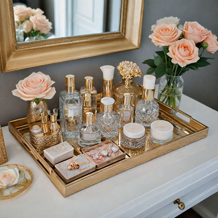 elegant tray for dresser decor