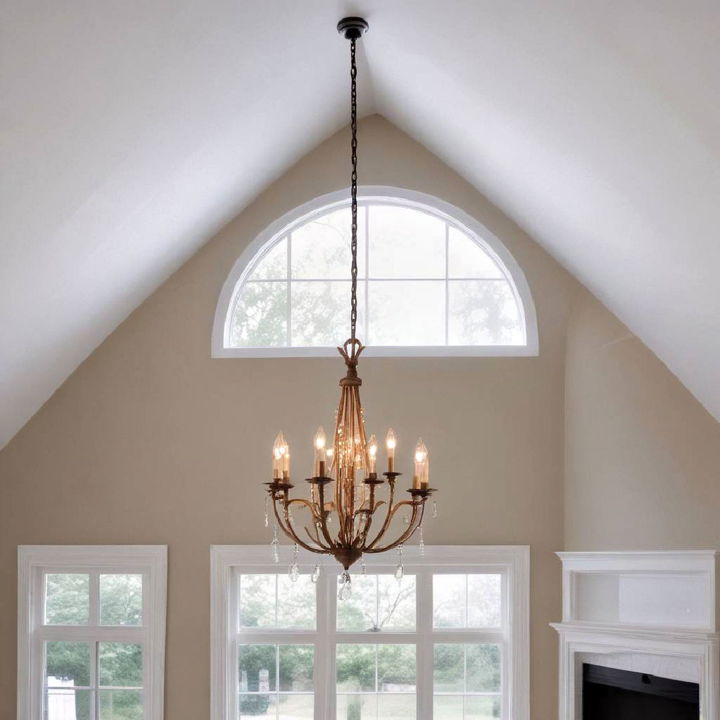 elegant vaulted ceiling chandelier