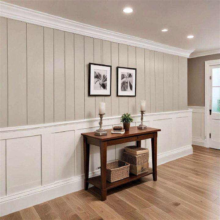 elegant wainscoting accent wall