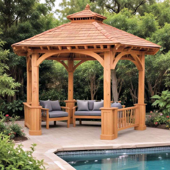 elegant wooden pavilion