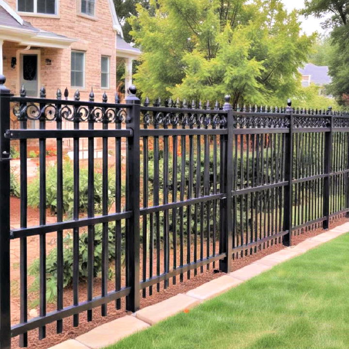 elegant wrought iron fence