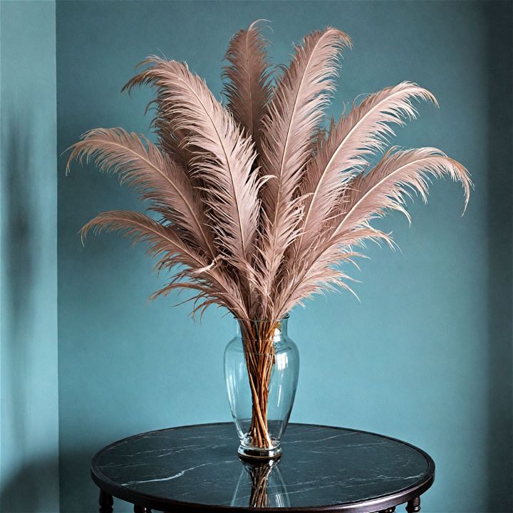 elegant yet earthy feather vase