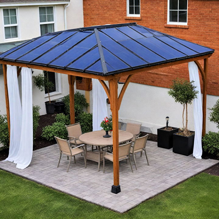 energy efficient solar powered gazebo