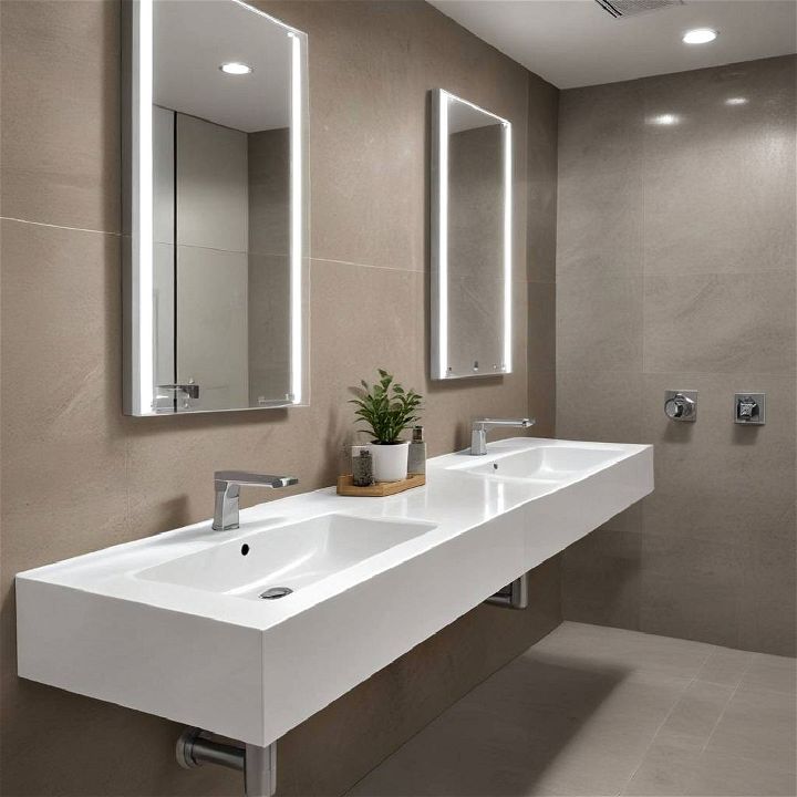 enhance cleanliness with touchless fixtures office bathroom