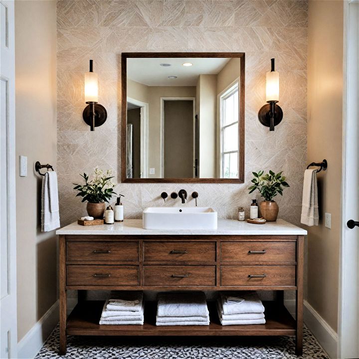 enhance your bathroom with metallic accents