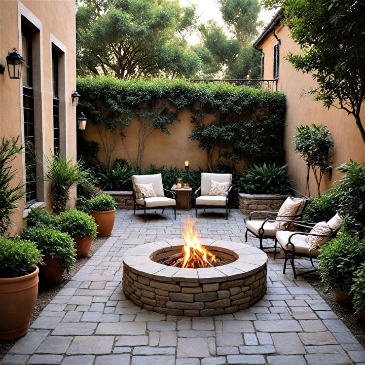 enjoy a cozy evening with a fire pit