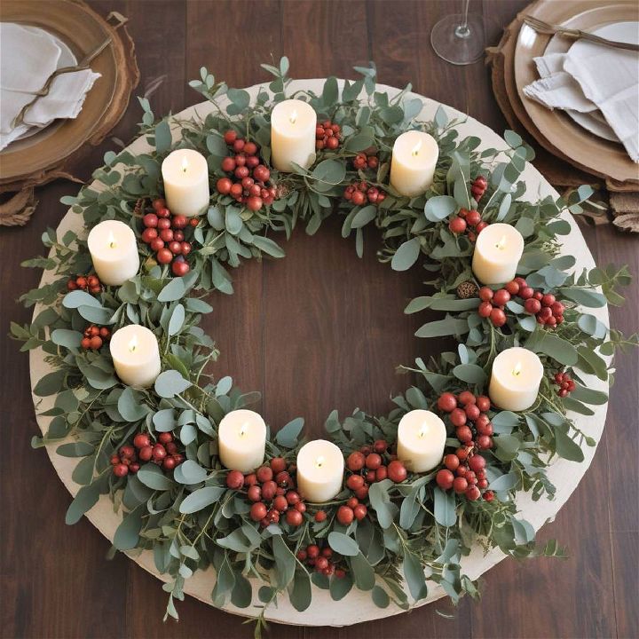 eucalyptus wreath centerpiece