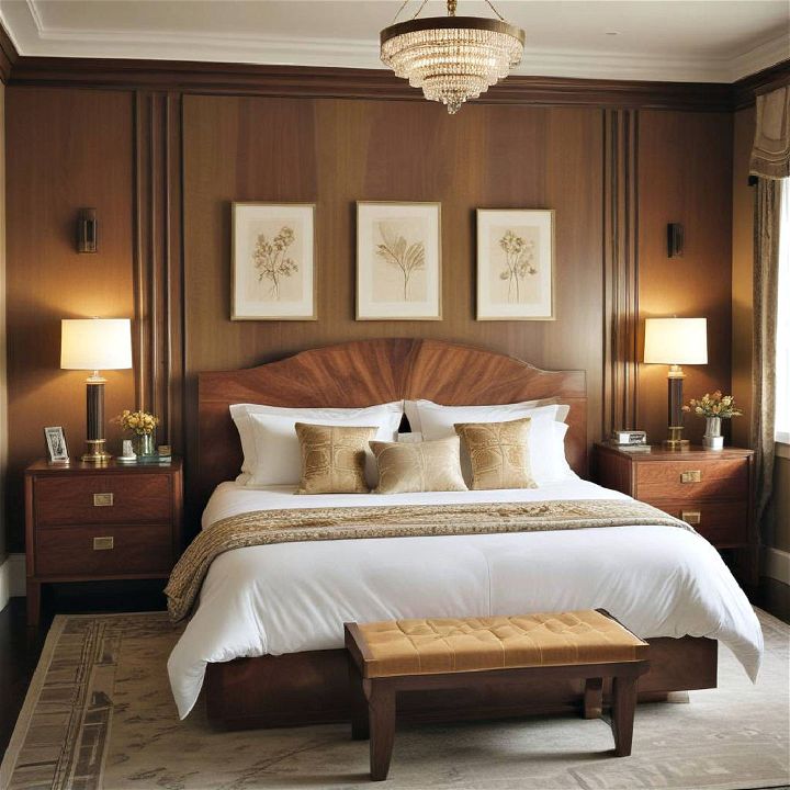 exotic wood furniture art deco bedroom
