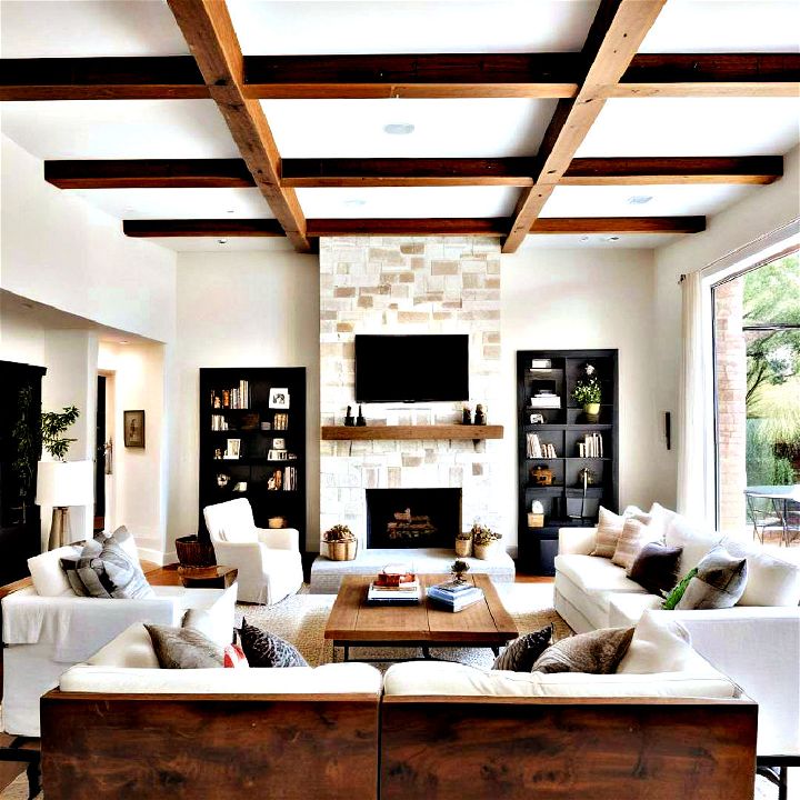 exposed beams to add character