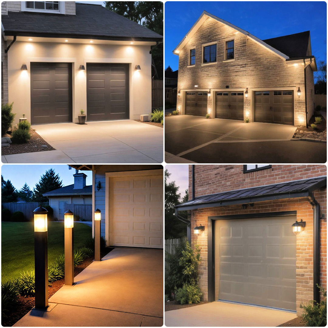 20 Exterior Garage Lighting Ideas That Shine