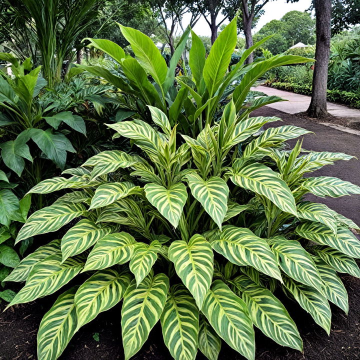 eye catching variegated ginger landscape