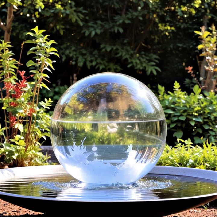 eye catching water sphere centerpiece