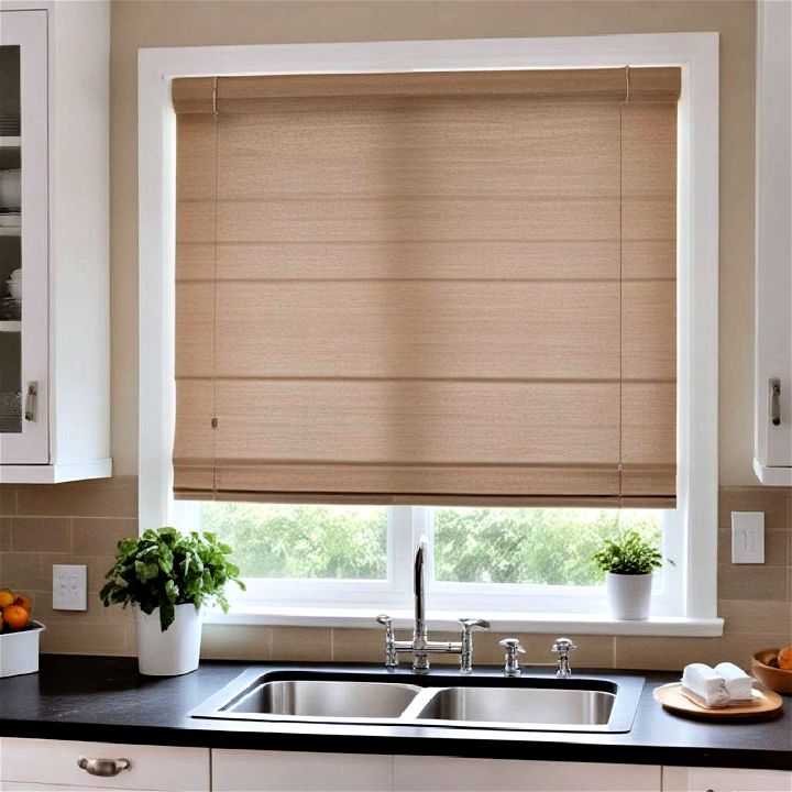 fabric blinds to enhance kitchen ambiance