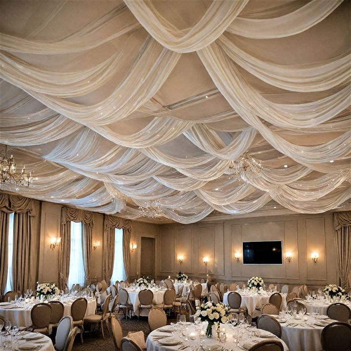 fabric ceiling for a luxurious look