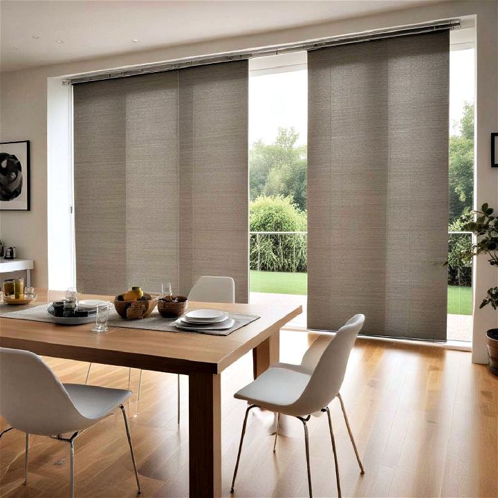 fabric panel blinds for kitchen