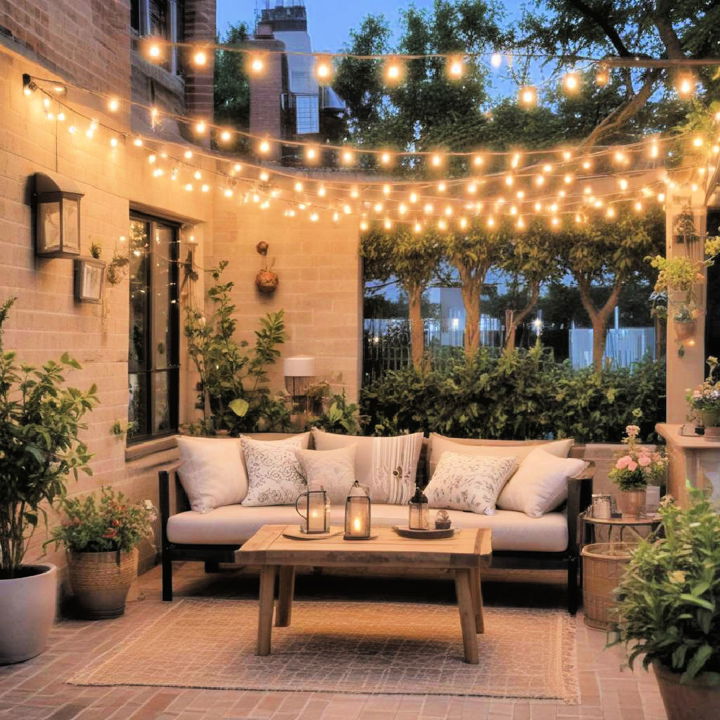 fairy lights for covered patio