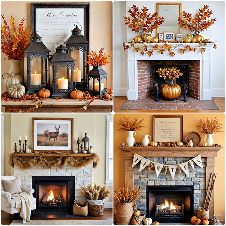 fall mantel decor ideas