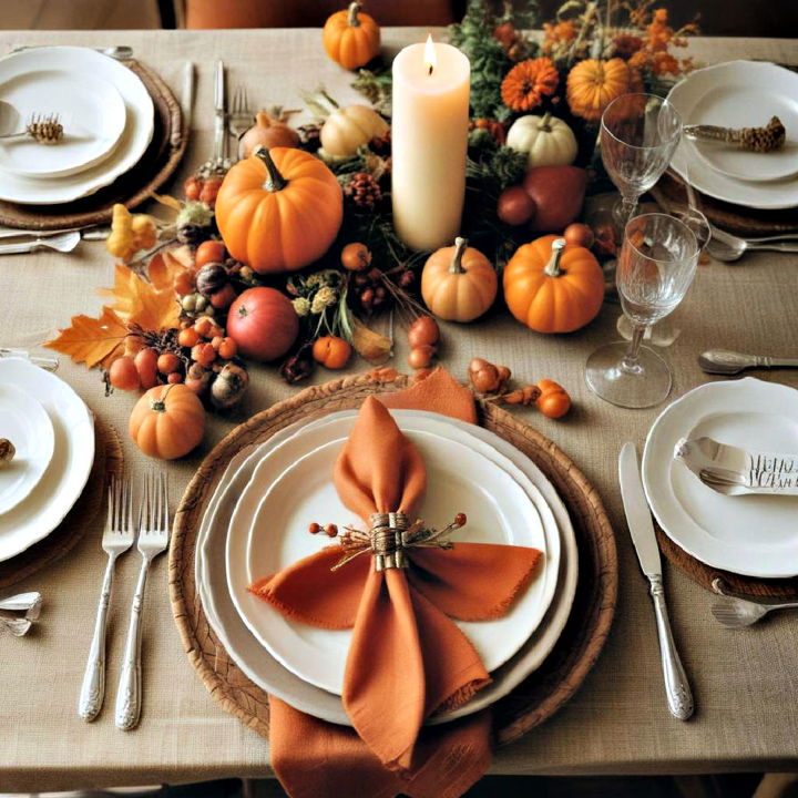 fall seasonal table setting