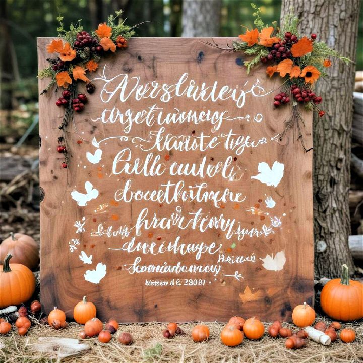 fall themed guest book