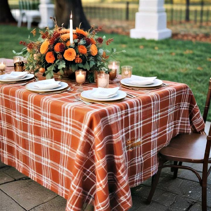 fall themed wedding tablecloth