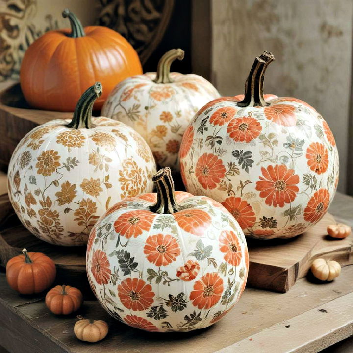 fantastic decoupage pumpkins