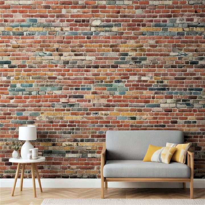 fantastic multicolored brick wallpaper