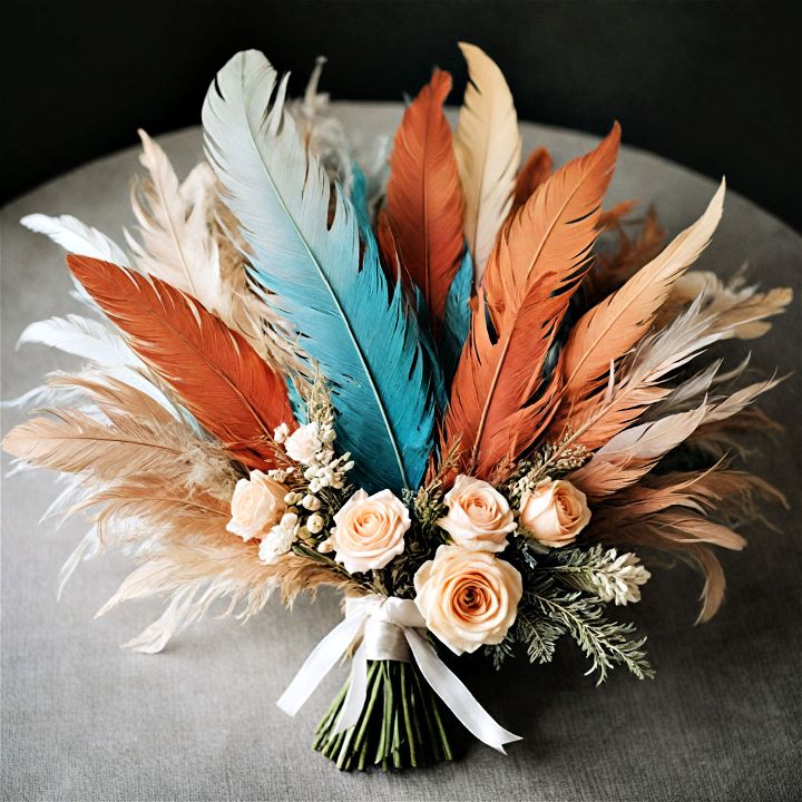 feather accents for boho wedding