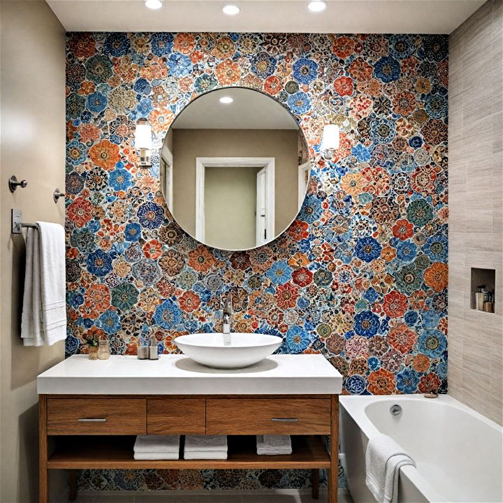 feature walls and intricate mosaic patterns