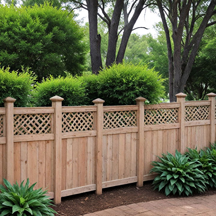 fence with lattice work