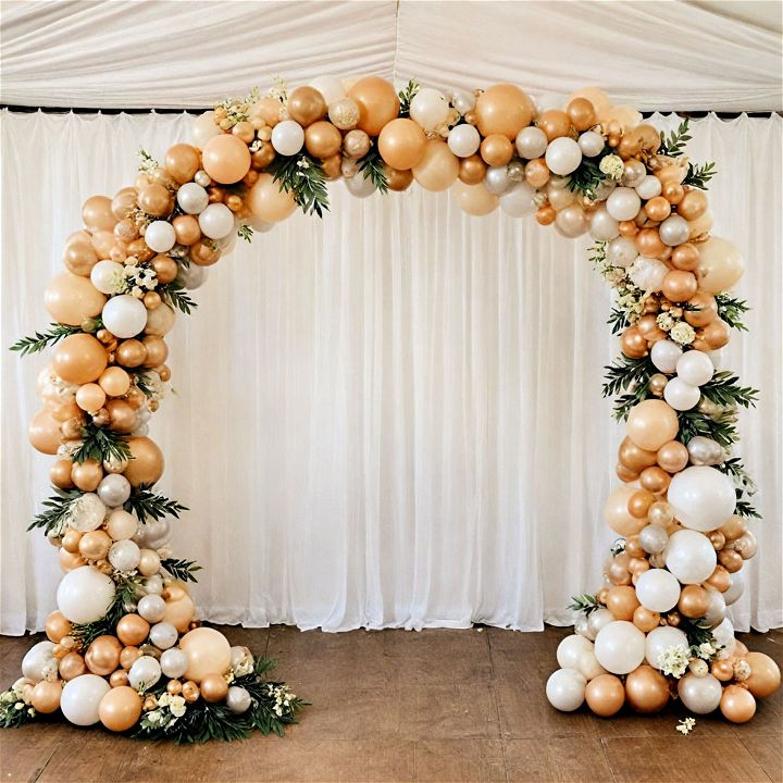 festive and fun balloon arch backdrop