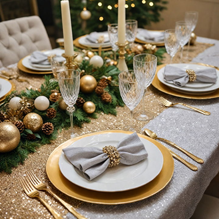 festive glam table setting