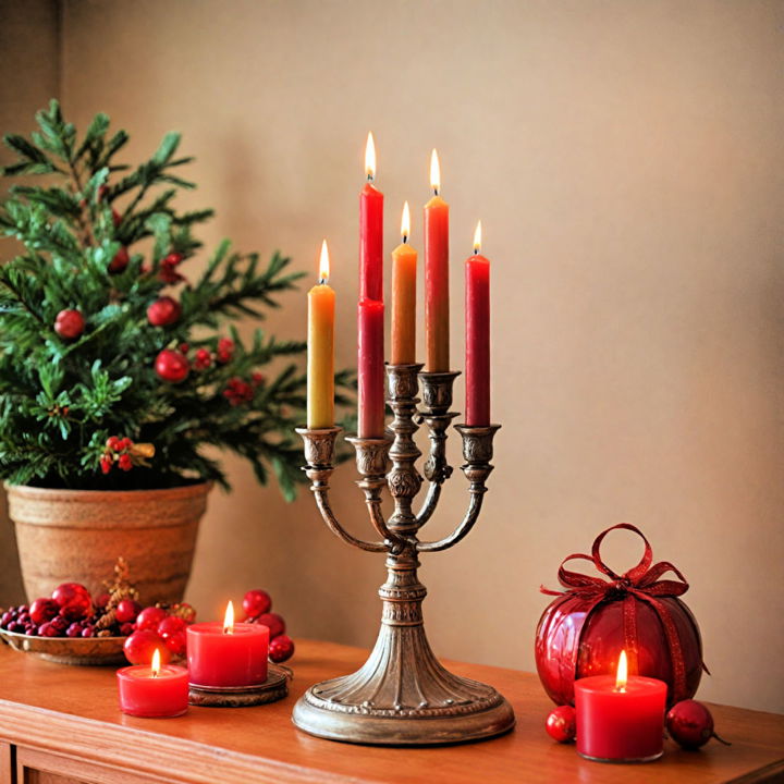 festive holiday candles decor